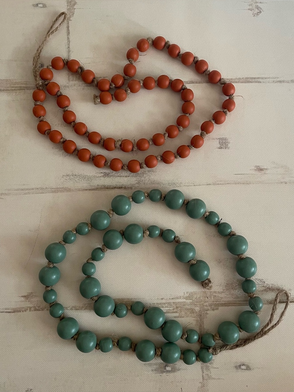 Cottagecore Decorative Wooden Bead Garland Lot - Picture 5 of 8